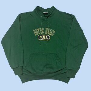 Vintage Wolf Notre Dame XXL Graphic Mock Neck Sweatshirt Green Mens XL